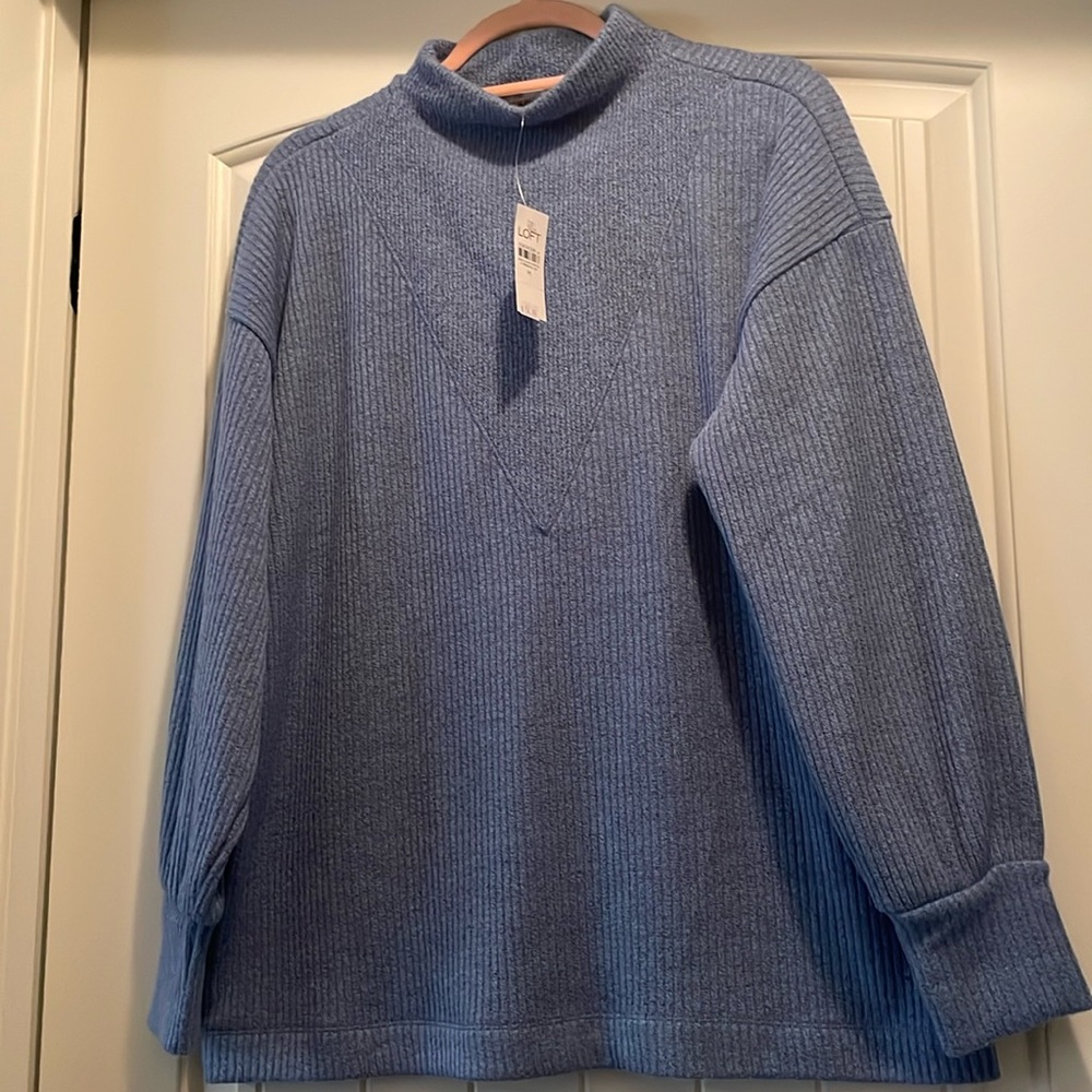 Loft Women’s Powder Blue Mock Neck Sweater